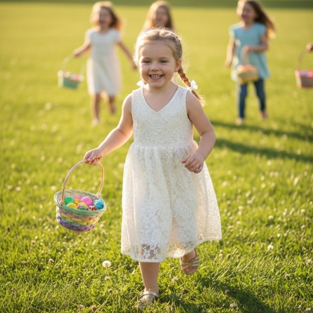 Pineapple Clothing Kids White Lace Sleeveless Dress Size 3/4 | 2-3 Years